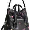 DESIGUAL - Bolso Little Little Bia Loverty 2.0 Grande Negro con Flores - Thumbnail Image 3