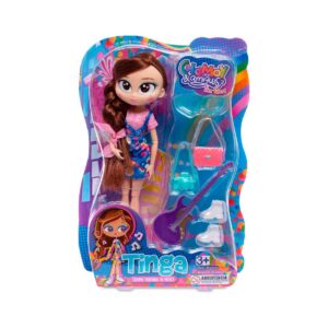 Muñeca Distroller Tinga Teen Tokers Chamoy y Amiguis original con guitarra, bolso, cámara y accesorios para niñas a partir de 3 años.