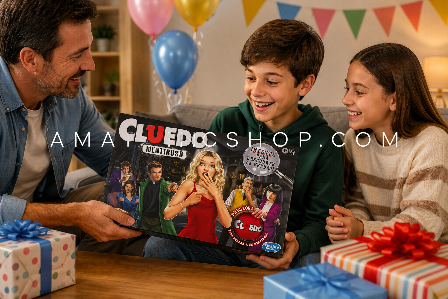 Cluedo Mentiroso Hasbro juego de mesa de misterio para regalar a niños y jugar en familia