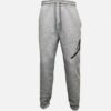 Pantalón Jordan gris hombre talla XL de felpa, con logotipo Jumpman negro, cintura con cordón y bajos con puño, vista frontal.