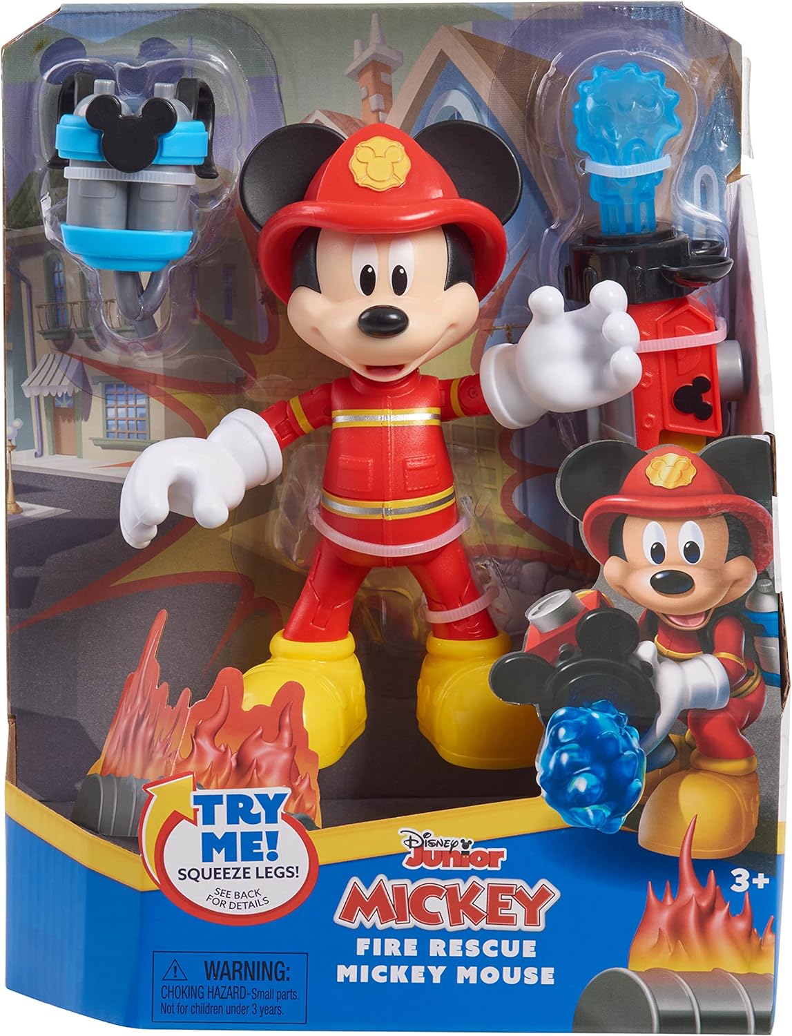 MICKEY6 mickey mouse bombero figura articulada 15 cm disney junior con accesorios
