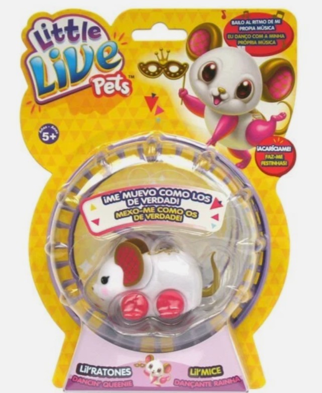 raton interactivo little live pets dancin queenie juguete nina 5 anos que se mueve solo suave adorable mascota electronica pequena regalo original divertido coleccion serie 3 famosa ``