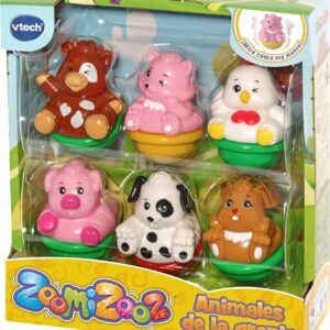 Pack VTech ZoomiZooz Animales de la Granja con 6 figuras tentetieso para niños de 1 a 5 años. Regalo infantil sin pantallas. Última unidad.