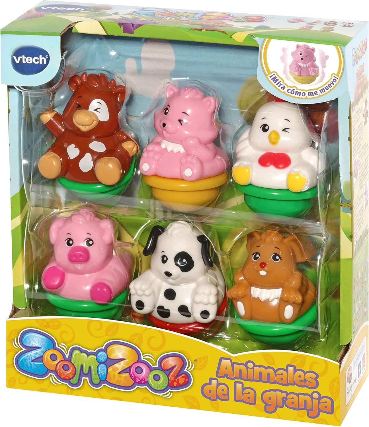 Pack VTech ZoomiZooz Animales de la Granja con 6 figuras tentetieso para niños de 1 a 5 años. Regalo infantil sin pantallas. Última unidad. Pack VTech ZoomiZooz Animales de la Granja con 6 figuras tentetieso para niños de 1 a 5 años. Regalo infantil sin pantallas. Última unidad.