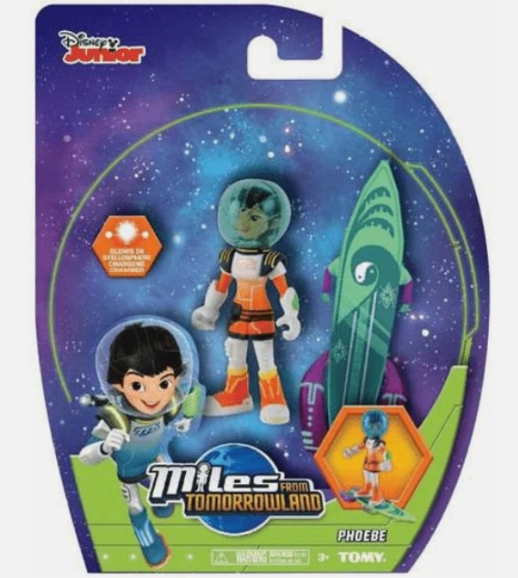 Figura articulada Phoebe Callisto Miles From Tomorrowland con tabla explosiva y traje espacial