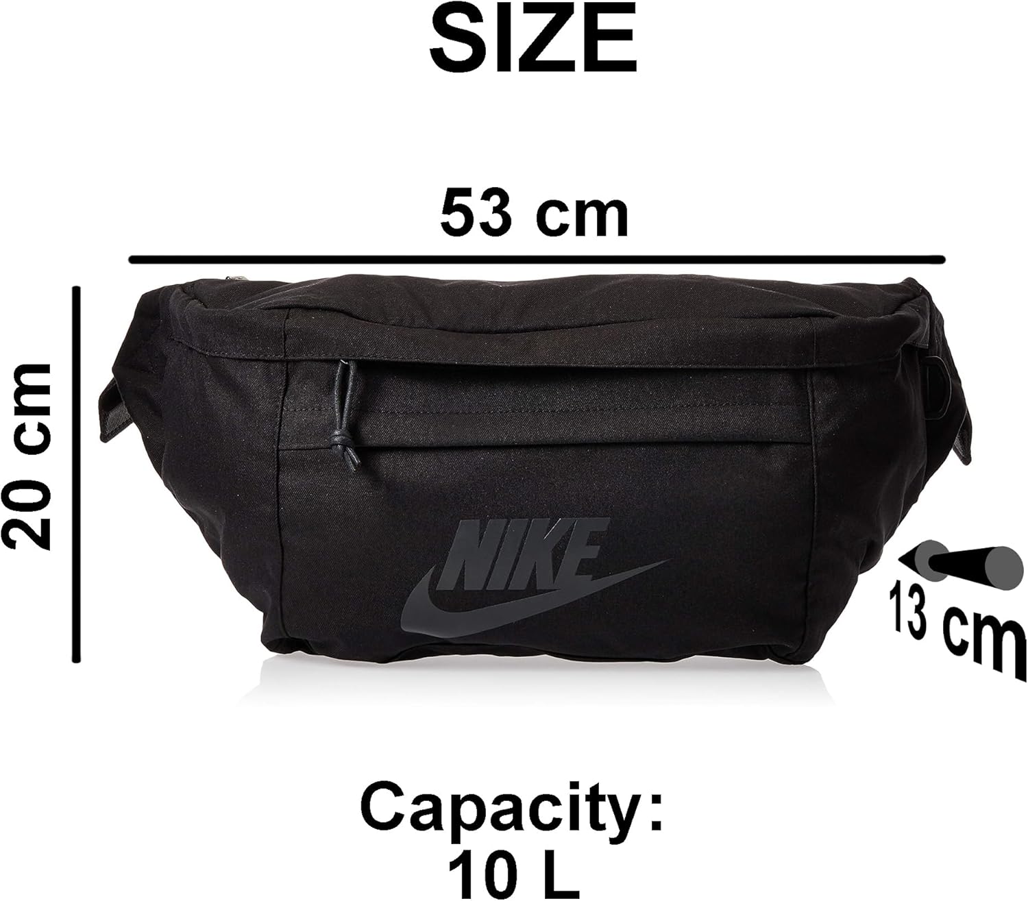 rinonera nike negra3 nike tech hip pack negra compartimentos interior
