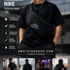 Riñonera Nike Tech Hip Pack negra 10 litros con diseño urbano streetwear y gran capacidad para gimnasio, viajes y uso diario