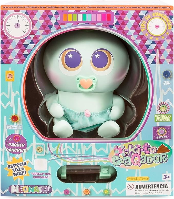 Muñeco neonato Distroller K-Kito EvaQador Pup Azul edición limitada 35cm