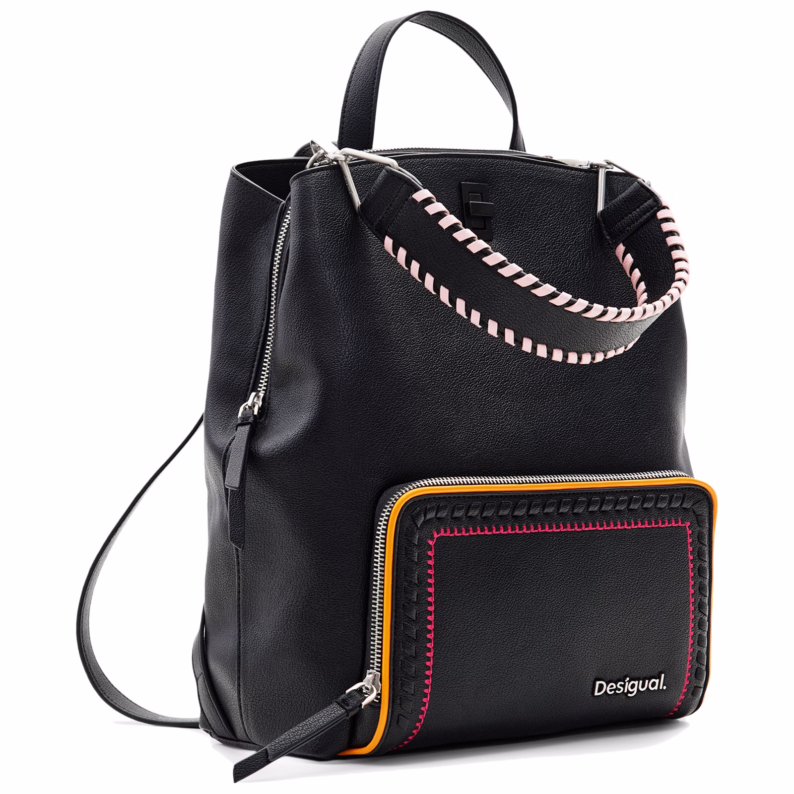 mochila desigual negra mujer ligera elegante