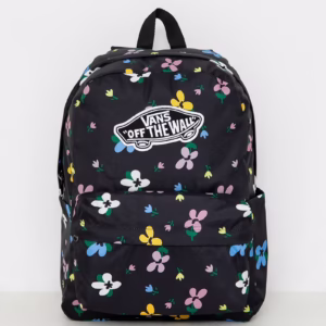 Mochila Vans Old Skool Flores VN000H4YDAJ1 negra lavanda portátil 22L