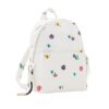 Mochila Desigual Mini Fresia blanca con estampado floral multicolor sobre fondo claro. Diseño compacto femenino con cierre de cremallera y asas regulables.