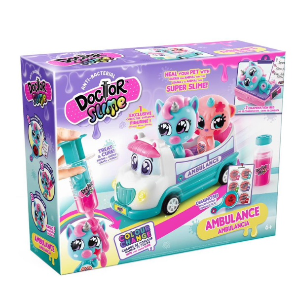 Doctor Slime Ambulancia Canal Toys con mascota slime cambio de color y accesorios médicos infantiles