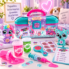 Maletín Doctor Slime DSM002 con mascotas sorpresa, slime y accesorios veterinarios para niños desde 6 años