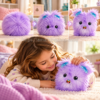 Fur Fluffs perrito interactivo violeta transformándose de bola de pelusa a mascota de juguete