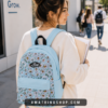 Mochila escolar mujer Vans azul flores para instituto universidad y uso diario