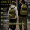 Mochila streetwear unisex Vans verde militar oliva para outfits urbanos y portátil