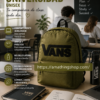 Mochila universidad unisex Vans verde militar oliva ideal para portátil y estudio