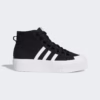 Zapatilla_Nizza_Platform_Mid_Negro_FY2783_01_00_standard Zapatillas adidas Nizza Platform Mid FY2783 para mujer en color negro y blanco con suela plataforma. Modelo retro de caña media con plataforma alta, talla 38 EU.