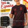 Camiseta España niño Adidas Prematch FS3481 negra y roja, modelo infantil talla 140 para pequeños fans de España en días de partido.