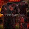 Camiseta España niño Adidas Prematch FS3481 negra y roja talla 140 para 9-10 años, últimas unidades con vista frontal, espalda y detalles.