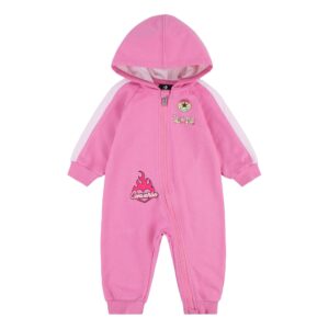 Mono bebé Converse rosa con capucha y cremallera talla 9 meses edición limitada