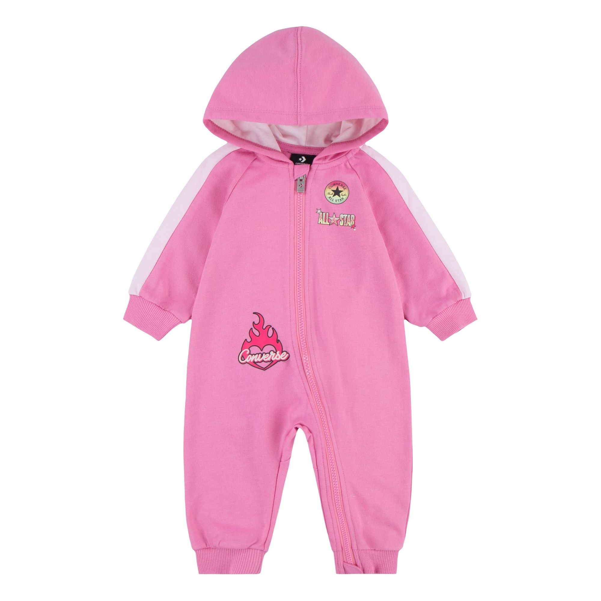 Mono bebé Converse rosa con capucha y cremallera talla 9 meses edición limitada