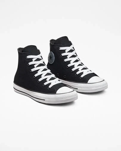 Converse Negras Caña Alta Niña5