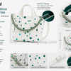 bolso desigual mujer blanco lunares verdes valdivia interior cremallera medidas shopper bandolera detalles