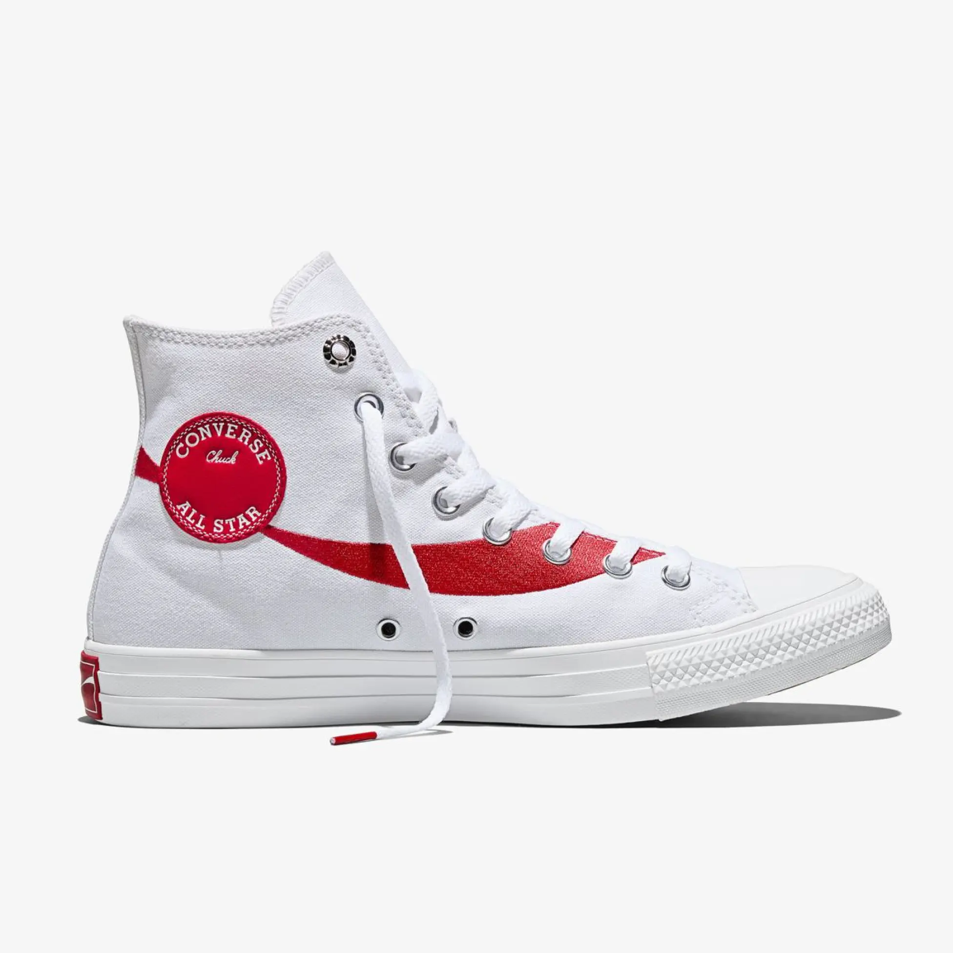zapatillas converse coca cola mujer altas blancas chuck taylor edicion limitada