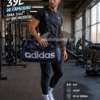 hombre con bolsa adidas azul 39 litros en gimnasio uso real deporte y viaje