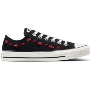 CONVERSE - Zapatillas Converse Chuck Taylor negras con corazones mujer edición San Valentín