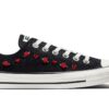 converse negras mujer con corazones rojos zapatillas casual comodas uso diario