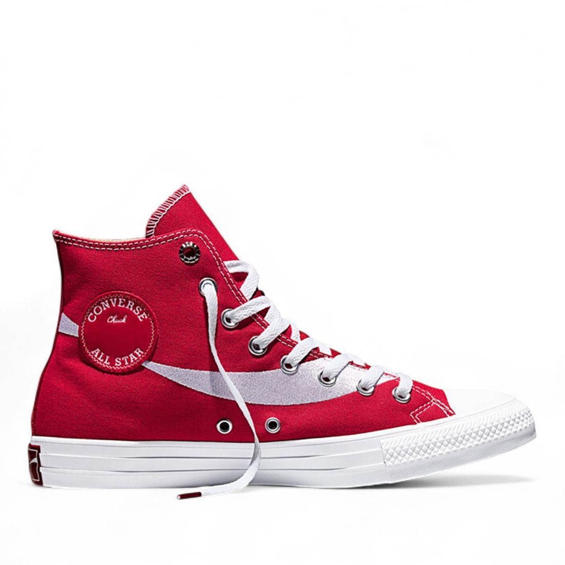Converse Chuck Taylor x Coca Cola rojas de lona, zapatillas altas edición limitada para mujer con estilo casual urbano