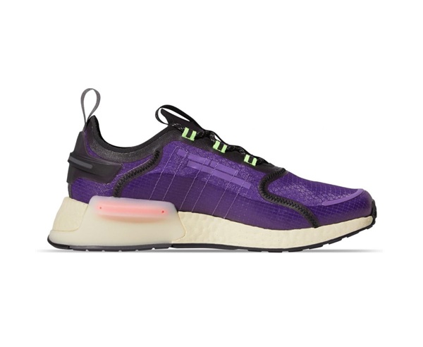Zapatillas adidas hombre para caminar NMD_V3 GW3062 color morado Active Purple con suela BOOST talla 44.