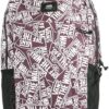 Mochila Vans Disorder 24 litros granate con estampado Vans Off The Wall y compartimento para portátil de 15 pulgadas