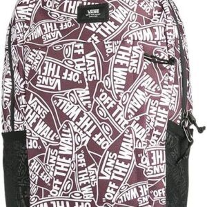 Mochila Vans Disorder 24 litros granate con estampado Vans Off The Wall y compartimento para portátil de 15 pulgadas