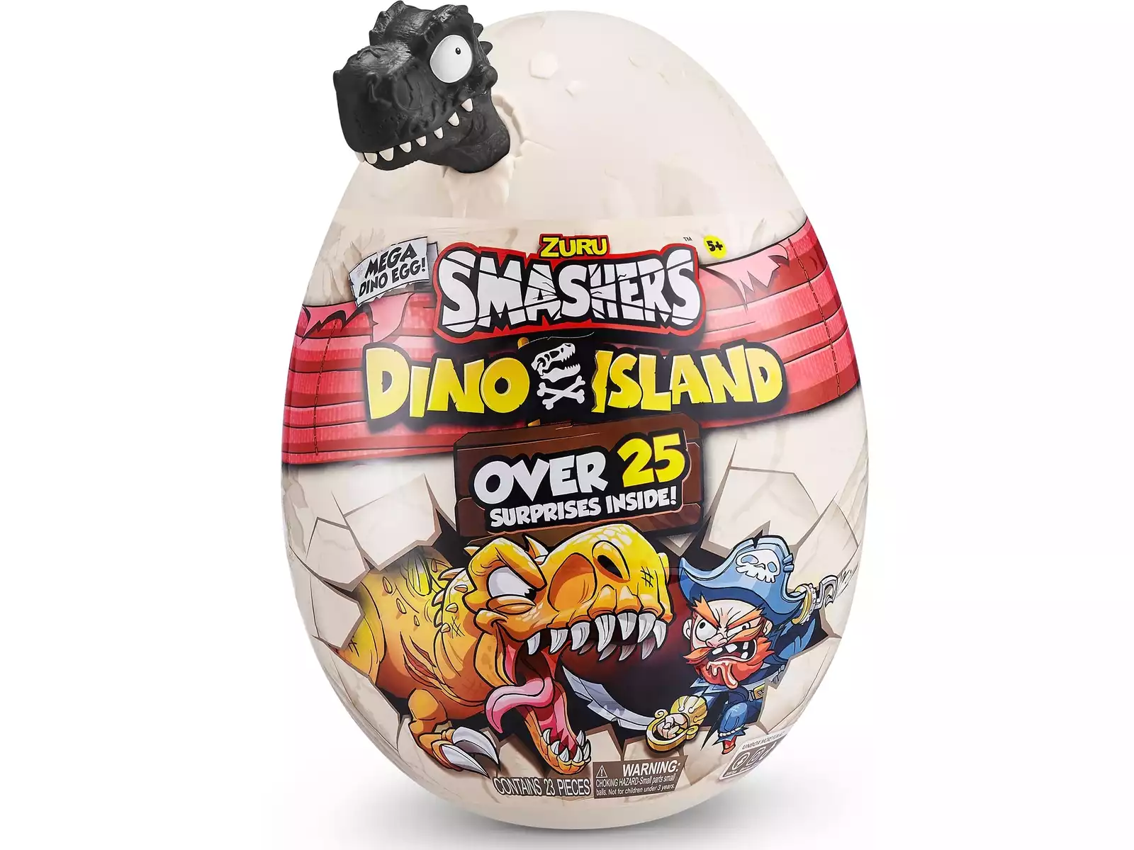 Smashers Dino Island Huevo Gigante Epic modelo surtido con cabeza de dinosaurio negra, más de 25 sorpresas y diseño Mega Dino Egg. Producto de dinosaurios para niños desde 5 años con figuras sorpresa, slime, arena y piezas para construir un Smash-O-Saur.