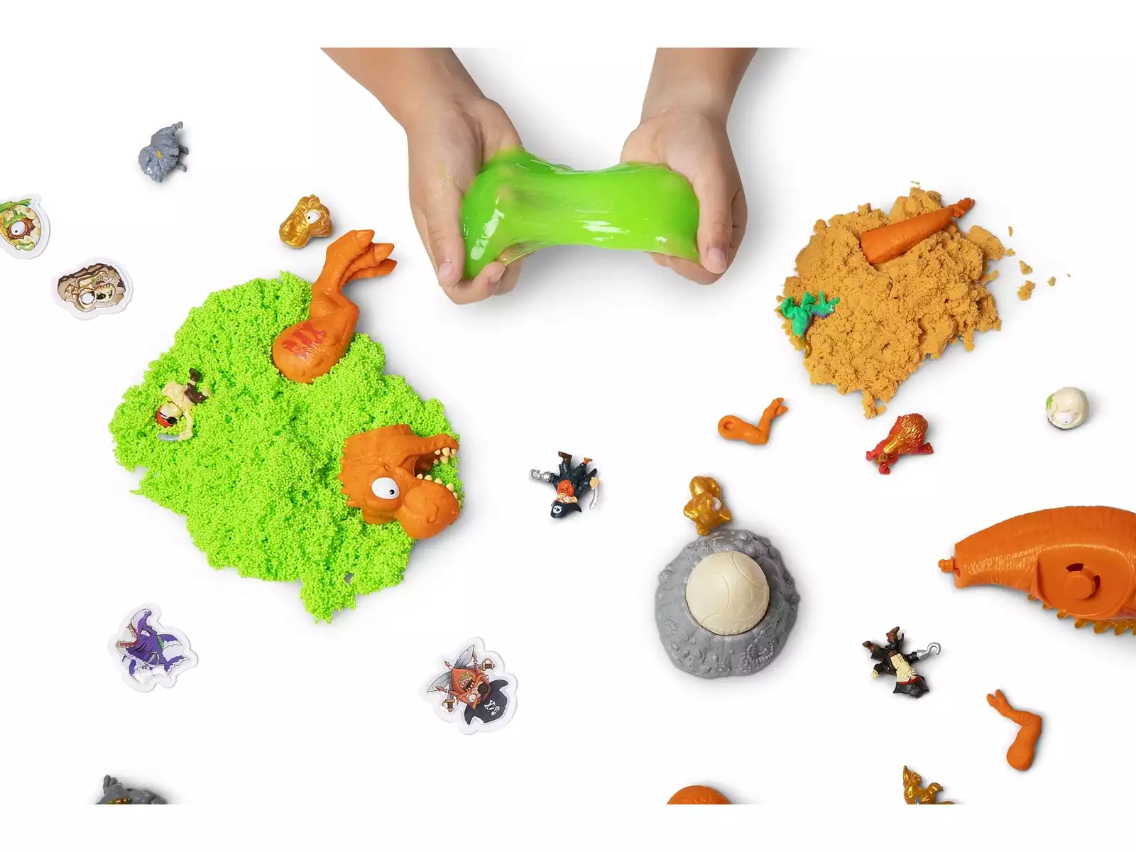 Smashers Dino Island Slime, Arena y Piezas de Dinosaurio