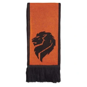 Bufanda oficial Adidas Países Bajos Holanda FJ0994 naranja y negra con el león de la selección neerlandesa
