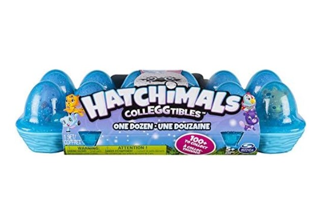 Hatchimals CollEGGtibles Huevera con 12 Figuras Coleccionables Bizak Hatchimals CollEGGtibles huevera Bizak con 12 figuras coleccionables, 10 ocultas dentro de huevos y 2 personajes visibles.