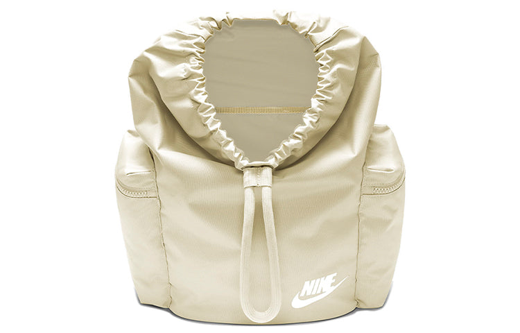 Interior mochila Nike Heritage Beige BA6150-104 con cierre mediante cordón