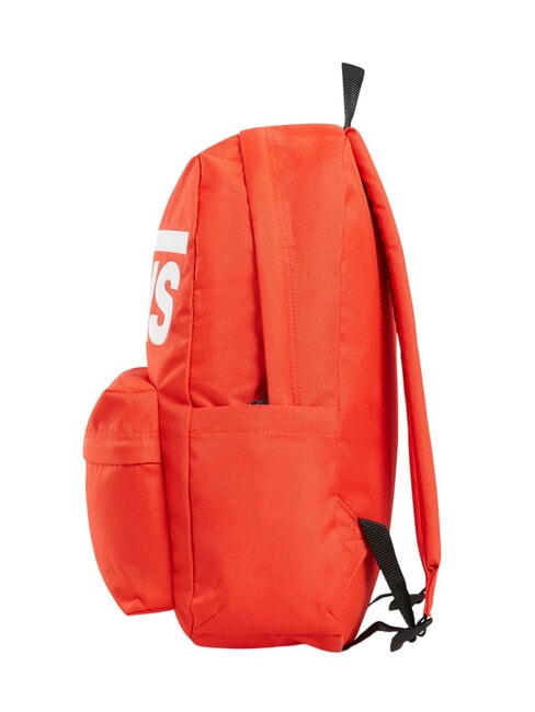 Mochila Vans Old Skool Drop V naranja con logo frontal Mochila Vans Old Skool Drop V naranja con gran logo Vans blanco frontal, bolsillo delantero y diseño urbano unisex.