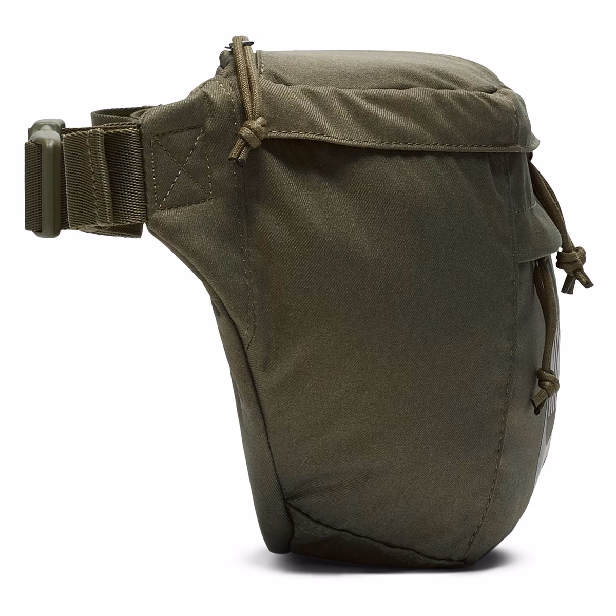 Vista lateral de la riñonera Nike Tech Hip Pack BA5751-222 color verde oliva