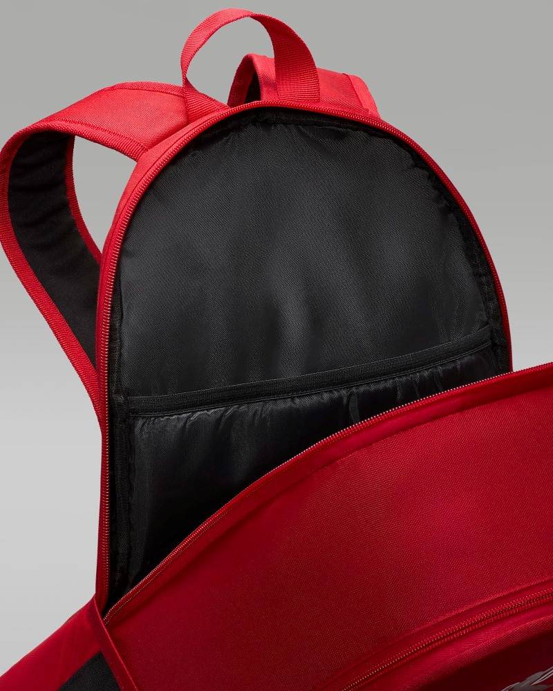 Mochila Jordan Jam HBR Gym Red para uso diario, universidad, gimnasio y viaje.