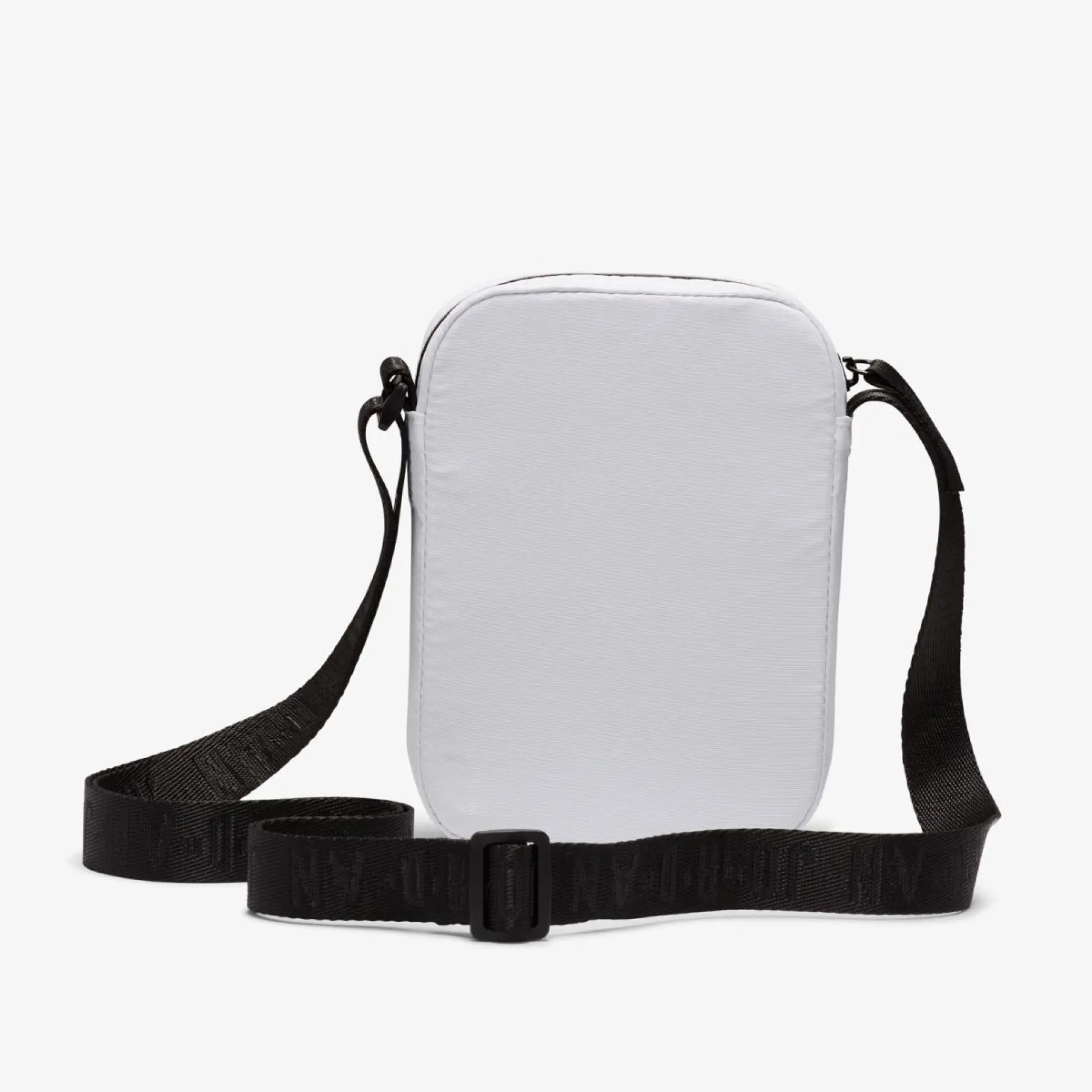 Bolso bandolera Jordan Airborne Festival blanco detalle bolsillo frontal con cremallera y Jumpman rojo