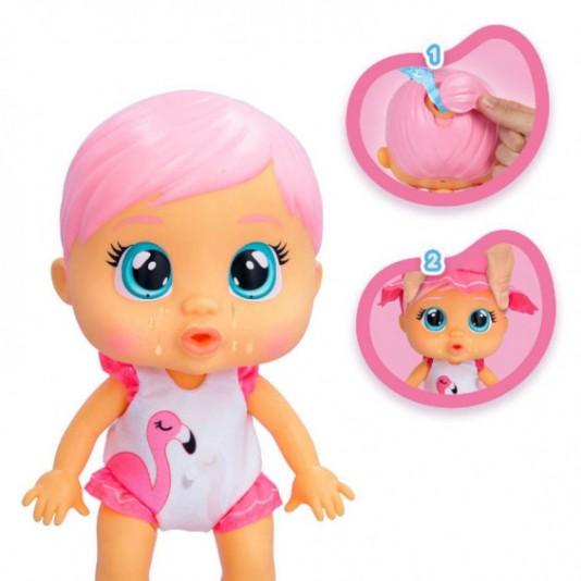 Muñeca Bebés Llorones Fun N'Sun Fancy mostrando el efecto de pecas al exponerse a la luz del sol
