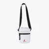 Bolso bandolera Jordan Airborne blanco unisex con Jumpman rojo