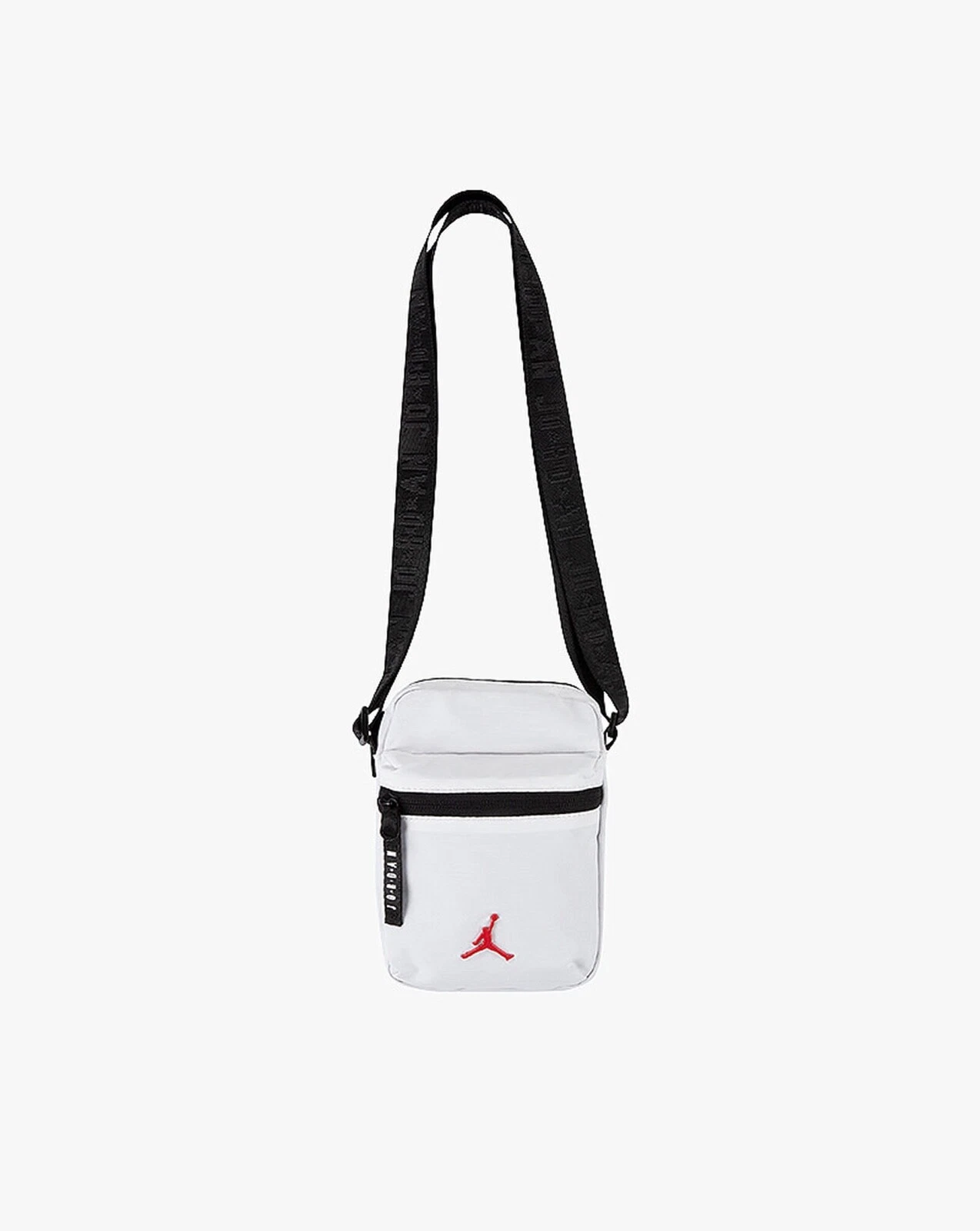 Bolso bandolera Jordan Airborne blanco unisex con Jumpman rojo
