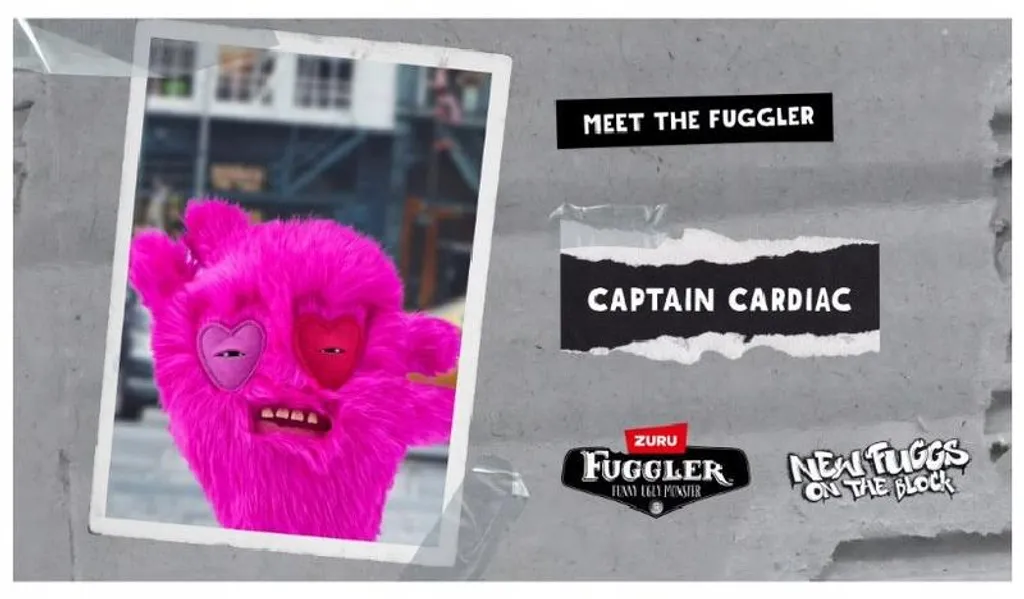 Captain Cardiac personaje rosa Fuggler New Fuggs on the Block de ZURU