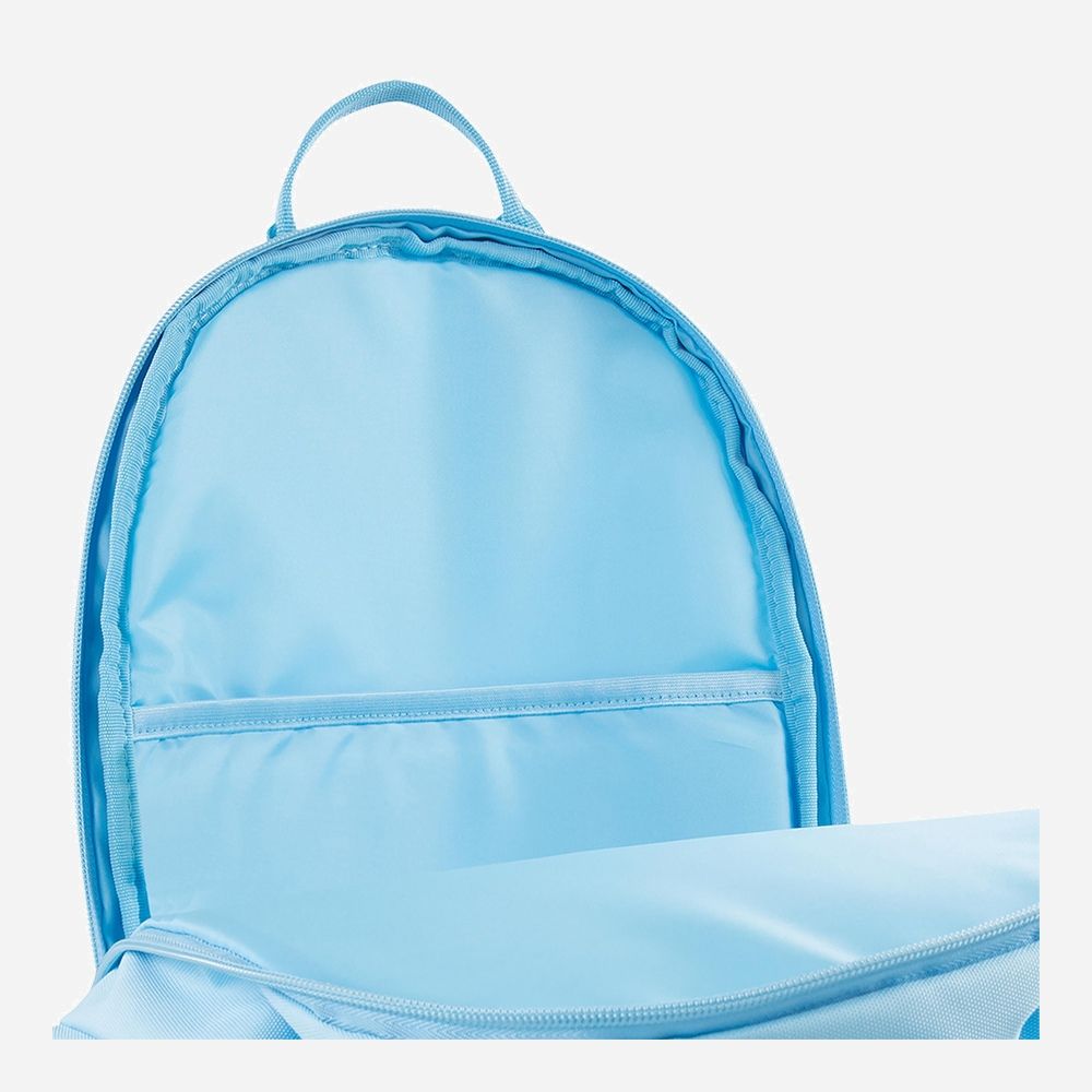 Logo Jumpman negro en mochila Jordan azul celeste